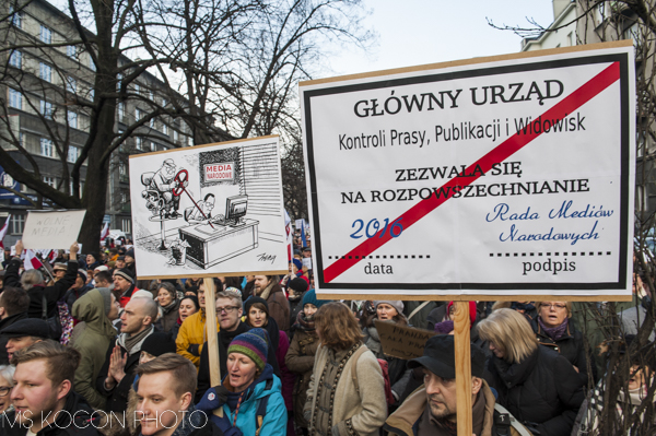 Manifestacja w obronie mediow publicznych, Kraków